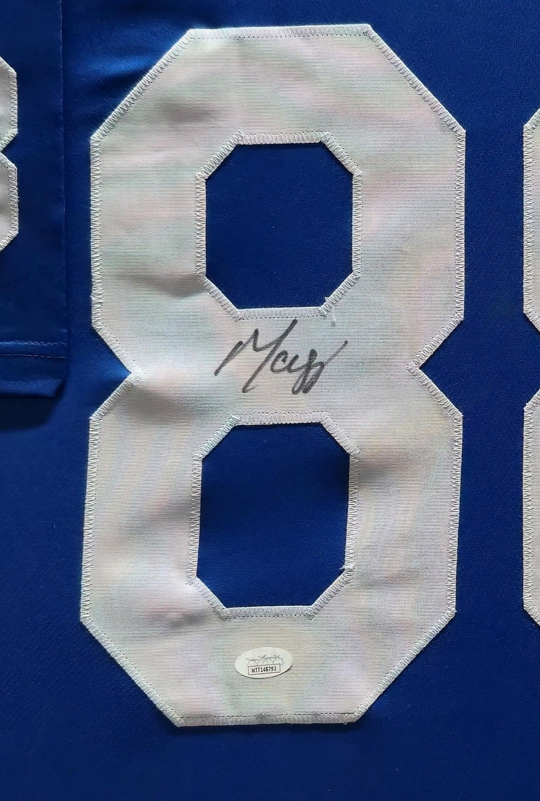 Framed Indianapolis Colts Marvin Harrison Signed Jersey Jsa Coa