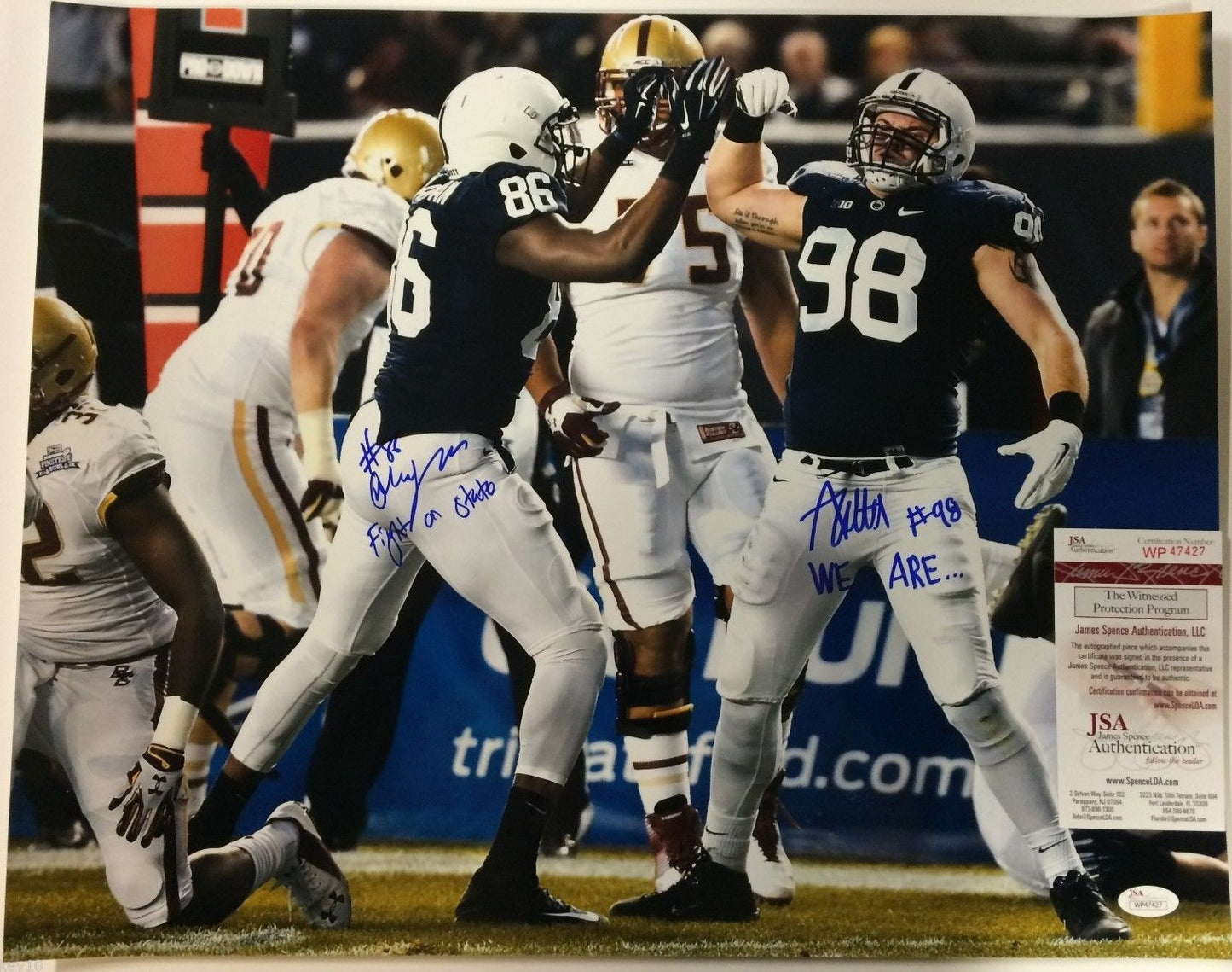 Anthony Zettel & Cj Olaniyan Autographed Signed Penn State 16X20 Photo Jsa Coa
