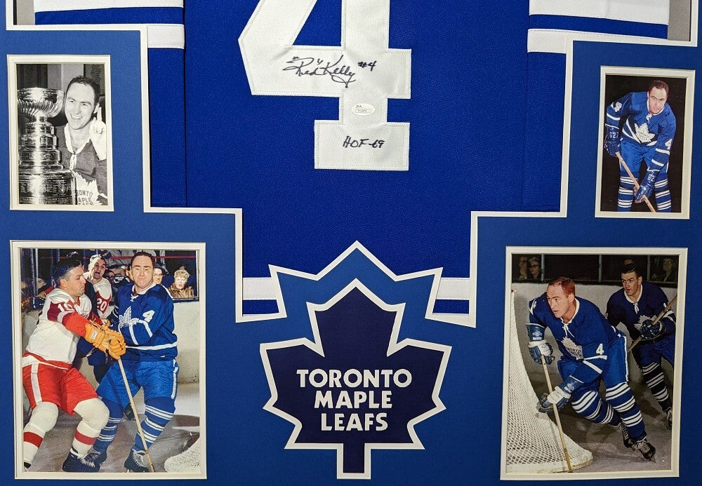 Framed Toronto Maple Leafs Red Kelly Autographed Signed Jersey Jsa Coa