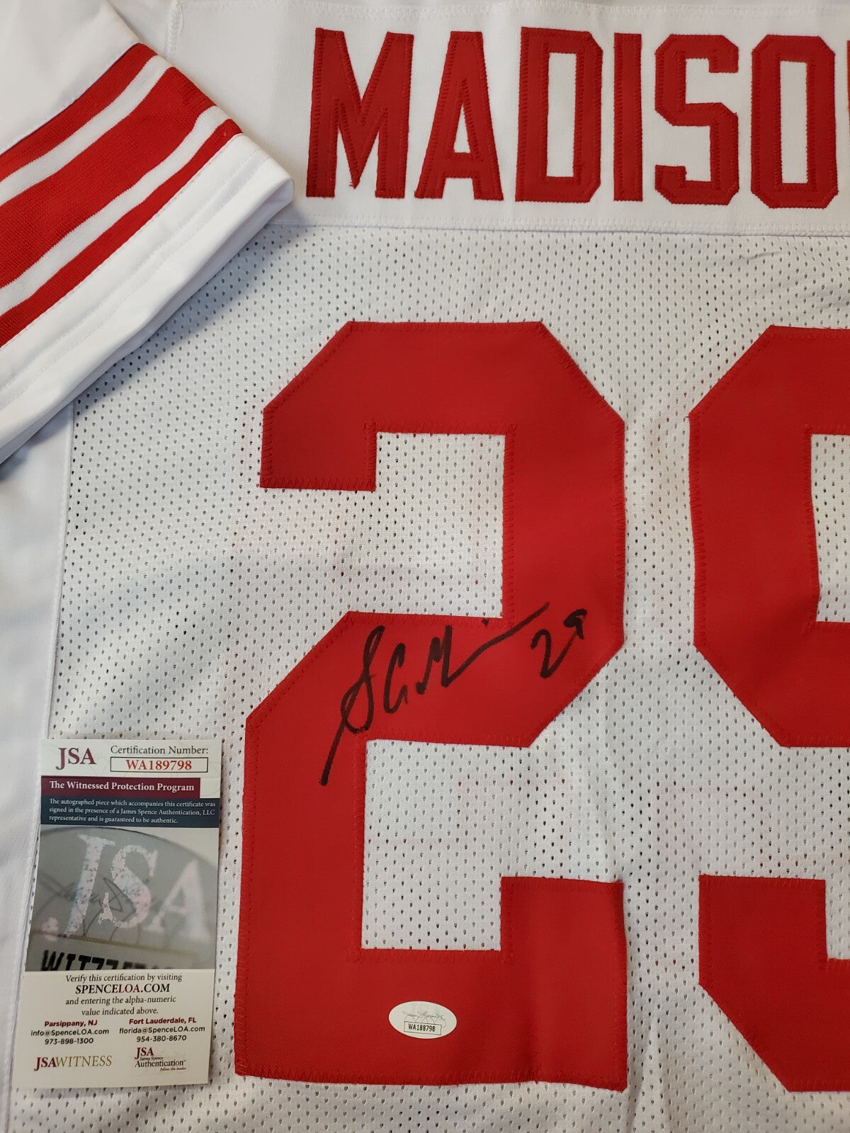 New York Giants Sam Madison Autographed Signed Jersey Jsa Coa