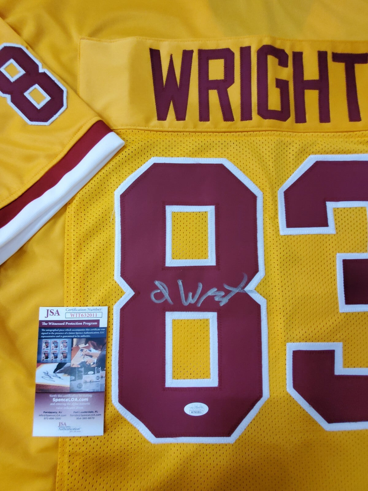 Washington Football Team Isaiah Wright Autographed Signed Jersey Jsa Coa