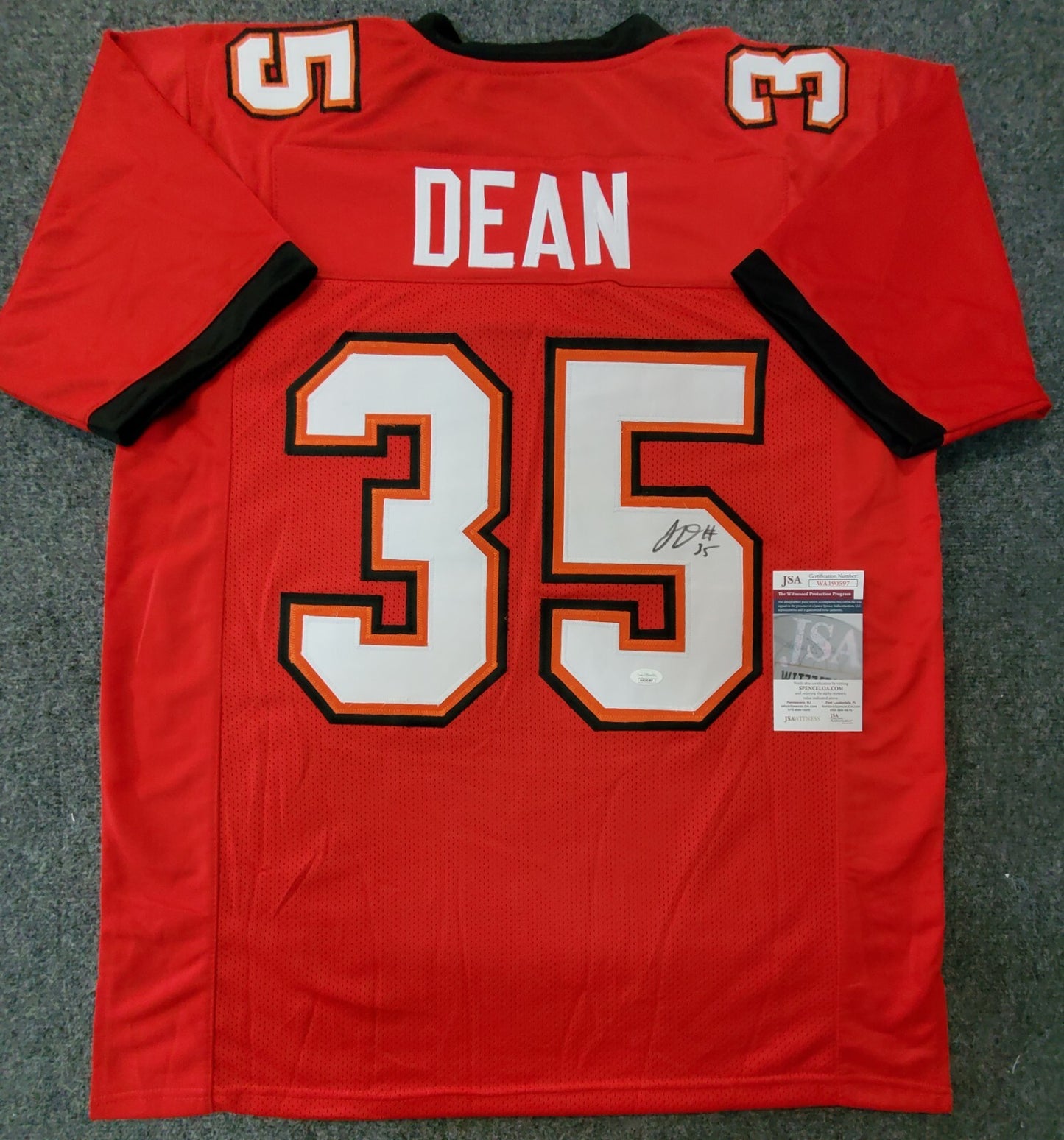 Tampa Bay Buccaneers Jamel Dean Autographed Signed Jersey Jsa  Coa