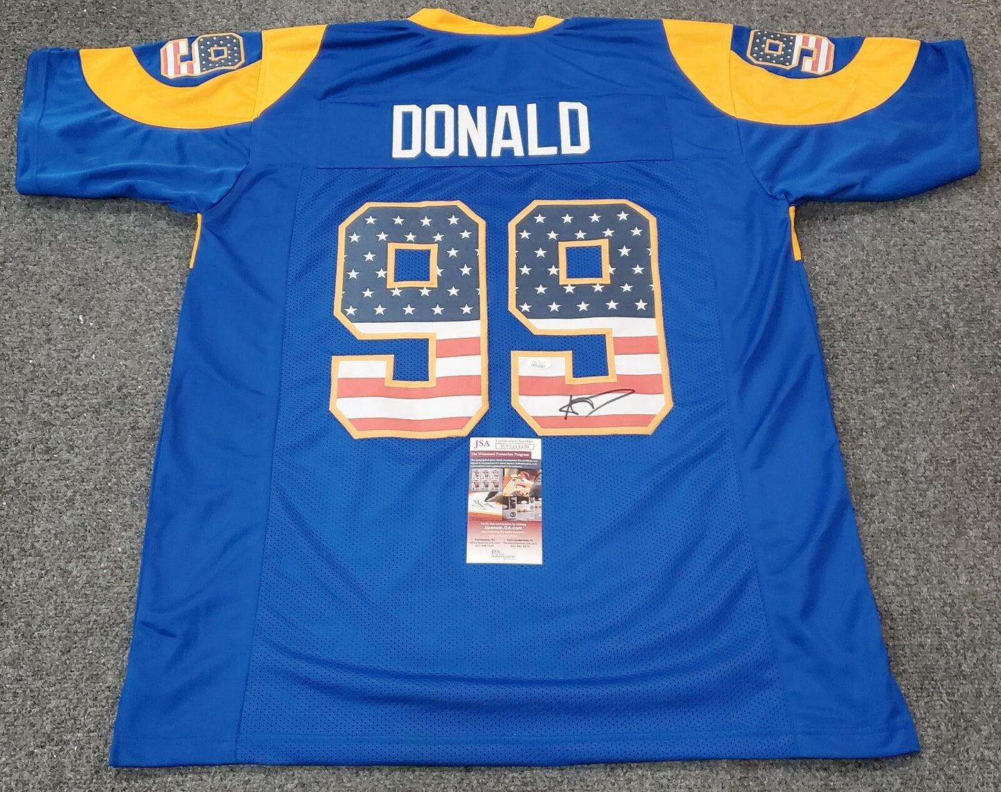 Los Angeles Rams Aaron Donald Autographed Signed Jersey Jsa Coa