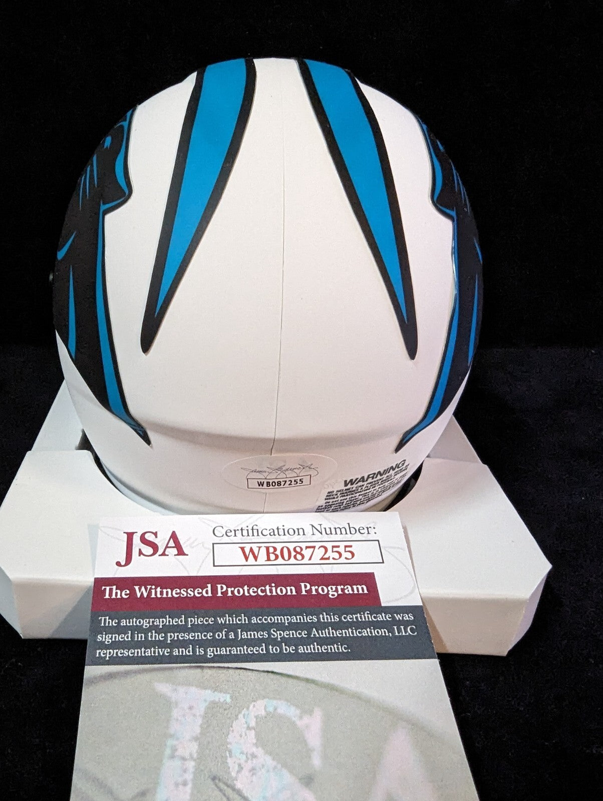 Carolina Panthers Brian Burns Signed  Lunar Mini Helmet Jsa Coa