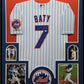 Framed New York Mets Brett Baty Autographed Signed Inscribed Jersey Jsa Coa
