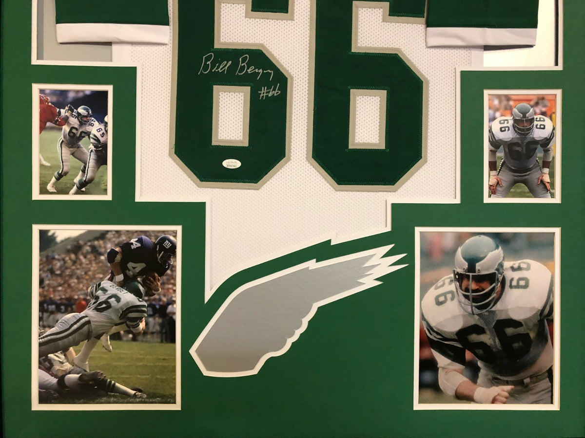 Framed Philadelphia Eagles Bill Bergey Autographed Signed Jersey Jsa Coa