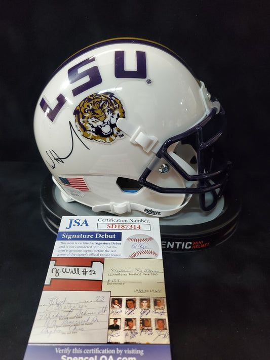 Lsu Tigers Walker Howard Autographed Speed Mini Helmet Jsa Coa