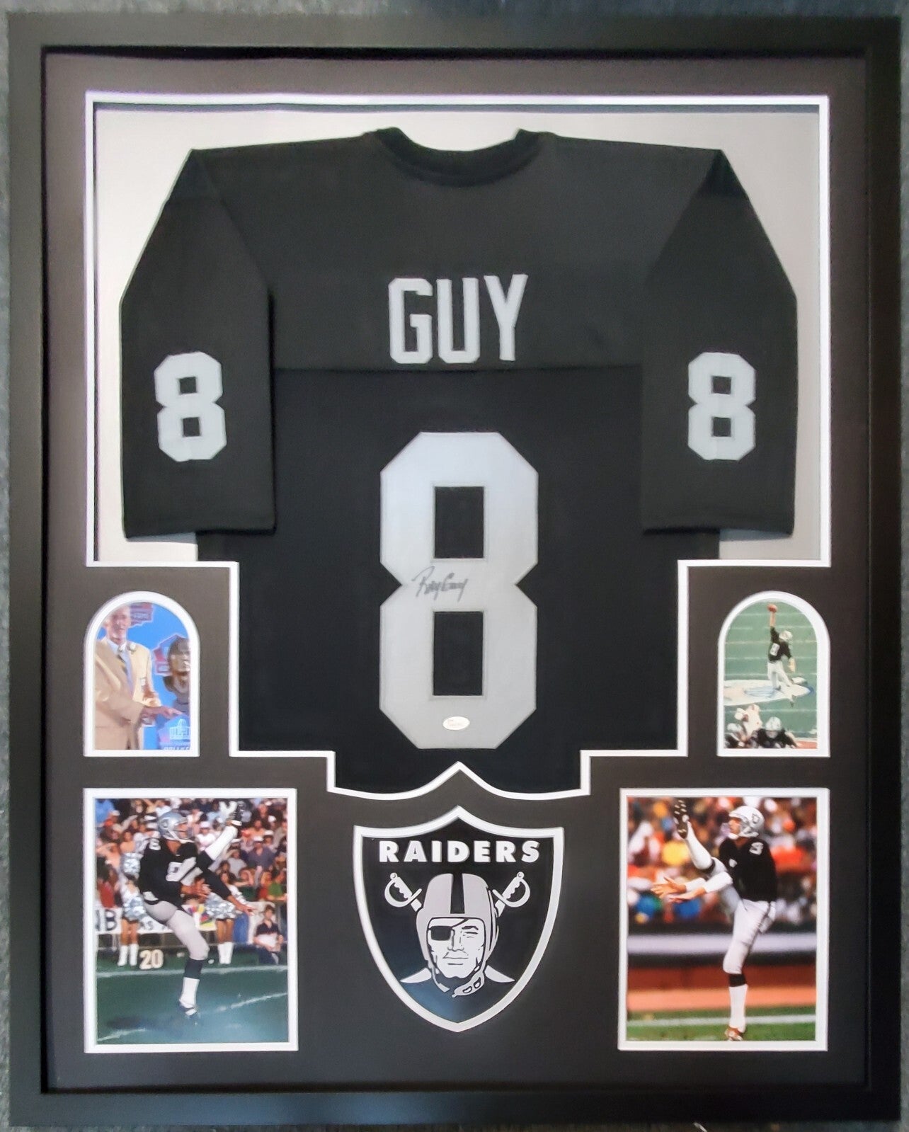 Framed Oakland Raiders Ray Guy Autographed Signed Jersey Jsa Coa