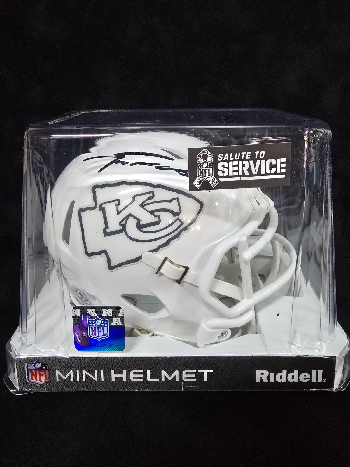 Kansas City Chiefs Trent Mcduffie Autographed Signed Salute Mini Helmet Beckett