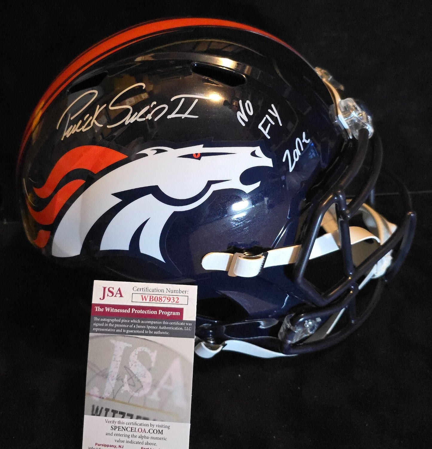Denver Broncos Pat Surtain Ii Signed Insc Speed Replica Full Size Helmet Jsa