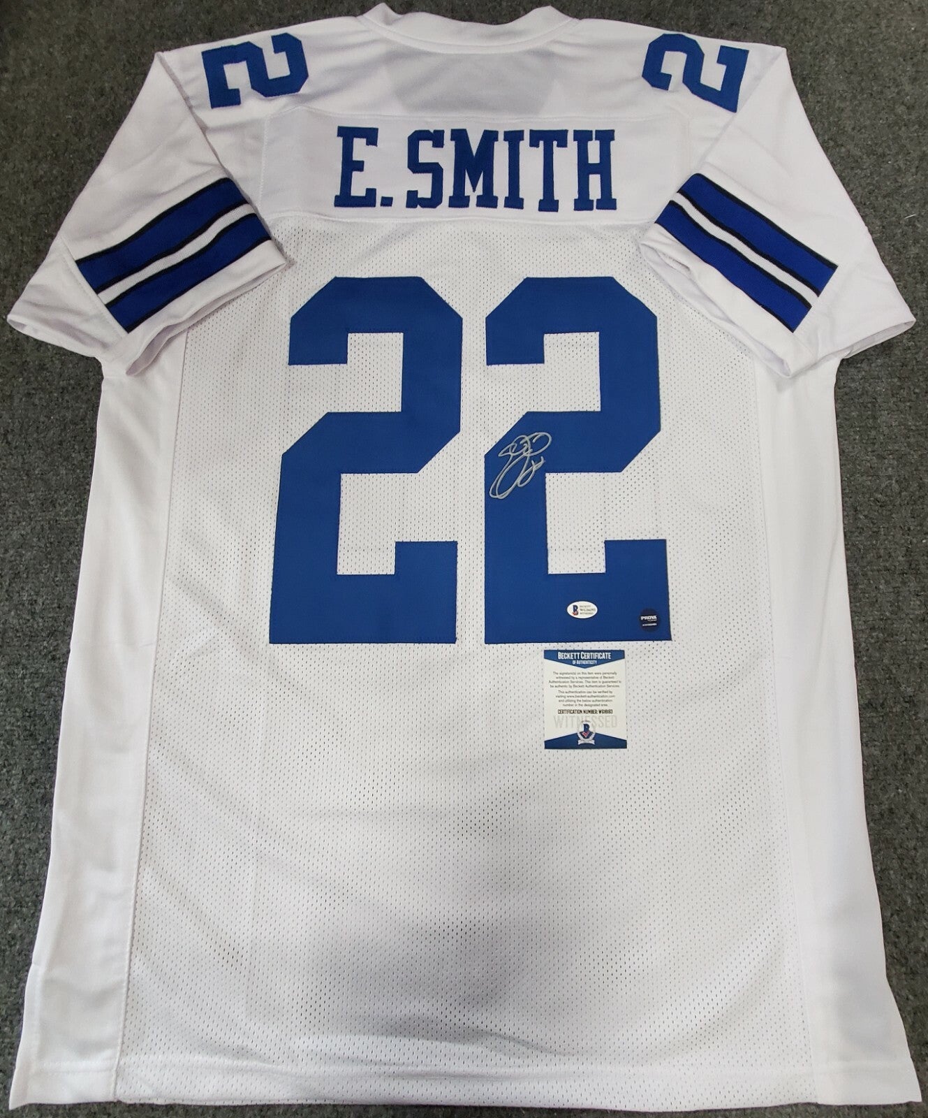 Dallas Cowboys Emmitt Smith Autographed Signed Jersey Beckett  Coa