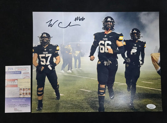 Neville Tigers Will Campbell Autographed Signed  11X14 Photo Jsa Coa