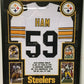 Framed Jack Ham Autographed Signed Insc Pittsburgh Steelers Stat Jersey Jsa Coa