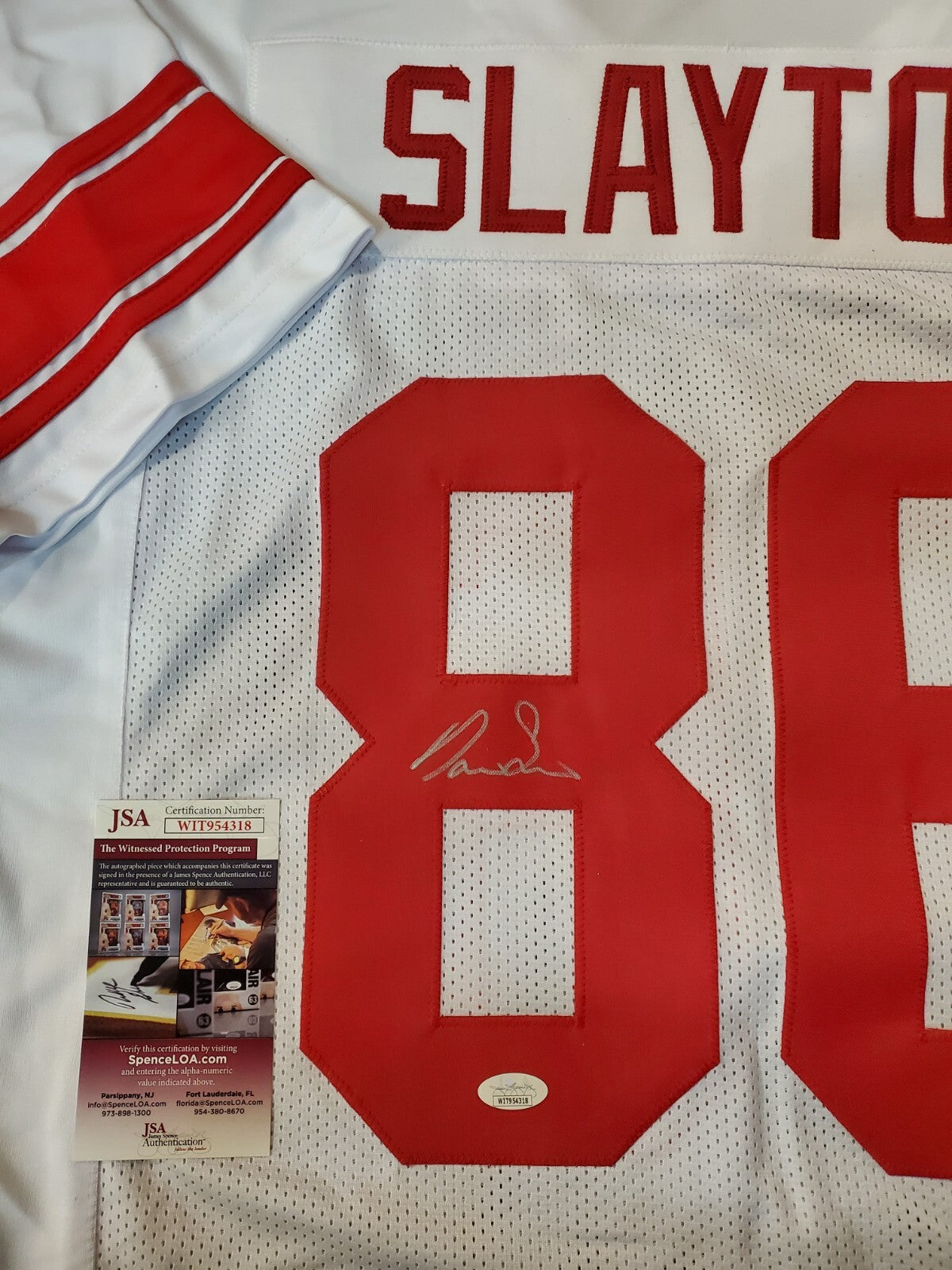 N.Y. Giants Darius Slayton Autographed Signed Jersey Jsa Coa Silver Signature