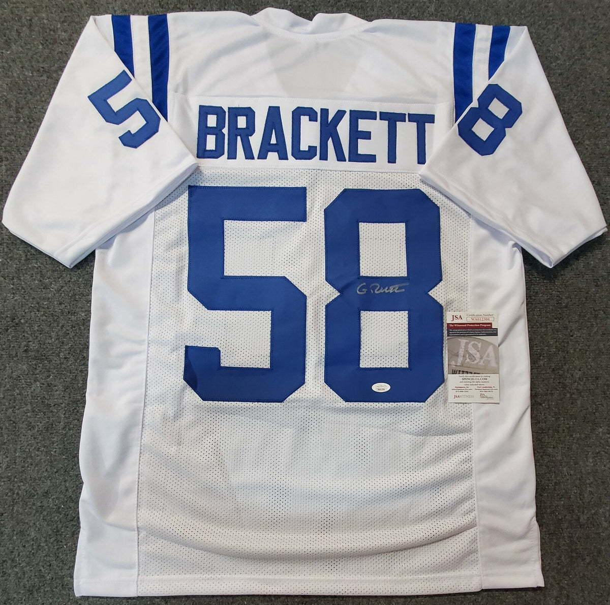 Indianapolis Colts Gary Brackett Autographed Signed Jersey Jsa Coa