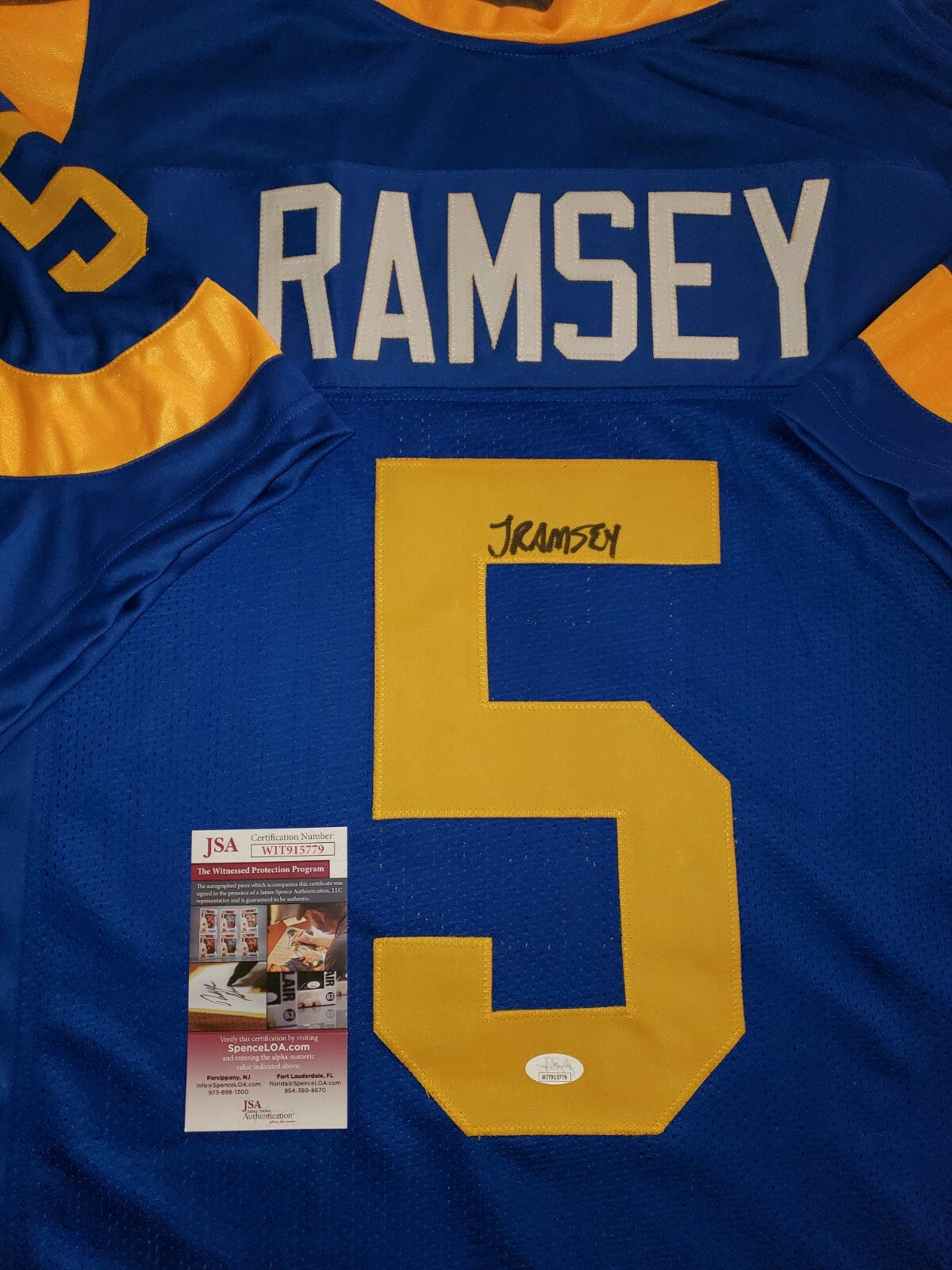 Los Angeles Rams Jalen Ramsey Autographed Signed Jersey Jsa Coa