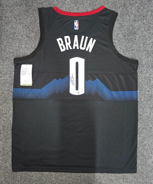 Denver Nuggets Christian Braun Autographed Signed Jersey Beckett Holo