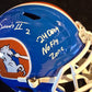 Denver Broncos Pat Surtain Ii Signed 2X Insc Replica Full Size Helmet Beckett