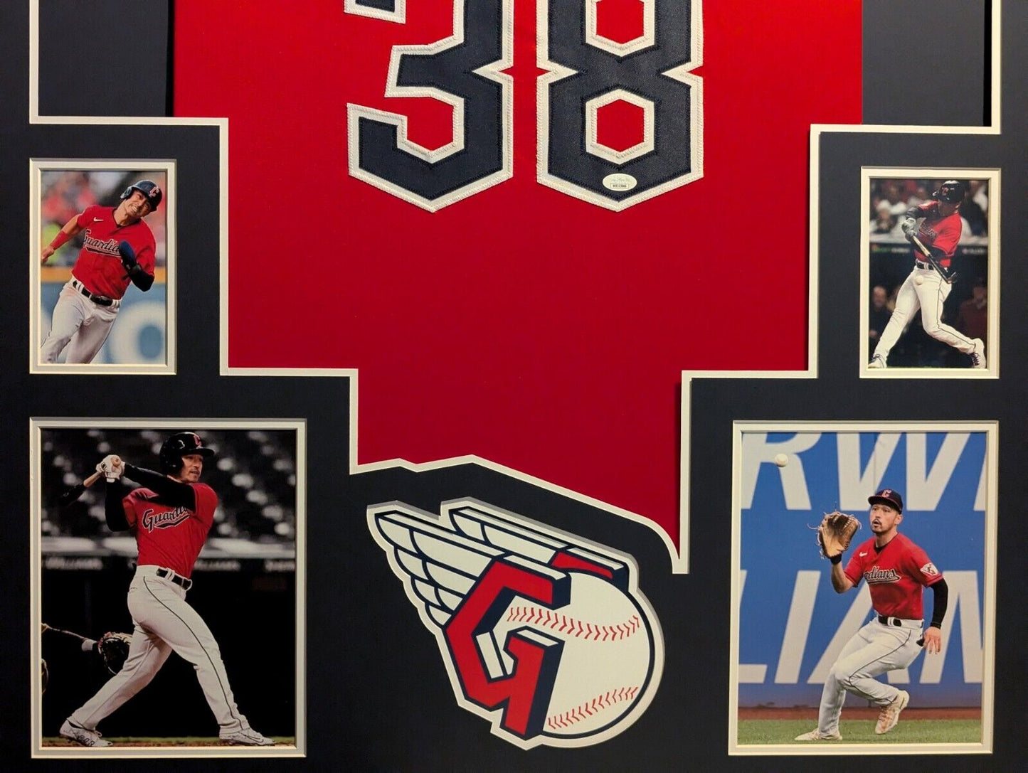 Framed Cleveland Guardians Steven Kwan Autographed Signed Jersey Jsa Coa