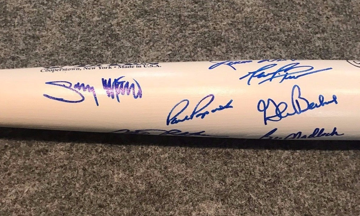Chicago Cubs Ernie Banks Multi Signed Commemorative Bat Mab/Gtsm Holo
