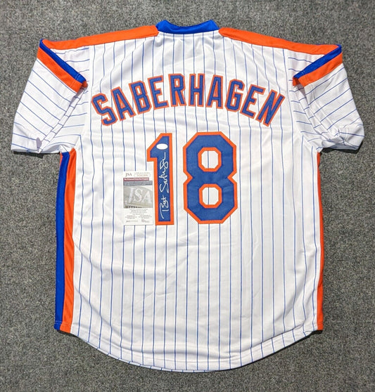 MVP Authentics New York Mets Bret Saberhagen Autographed Signed Custom Jersey Jsa Coa 90 sports jersey framing , jersey framing
