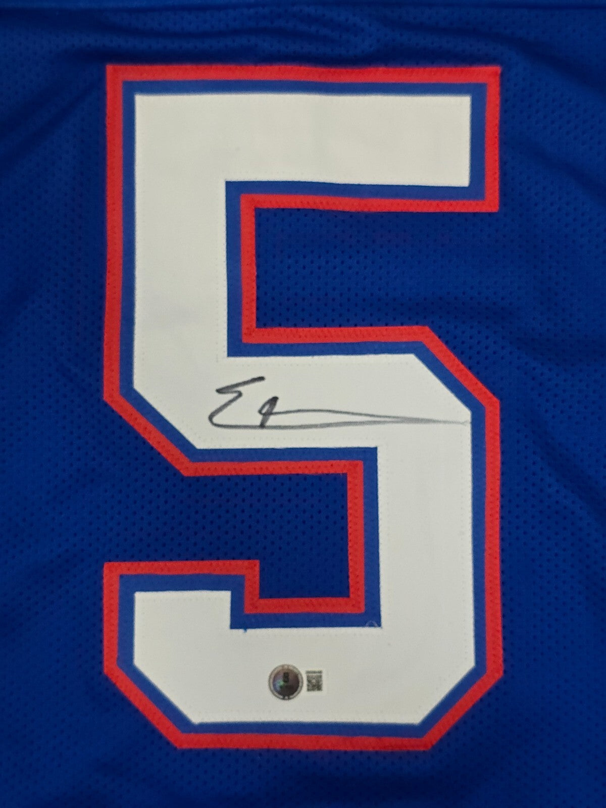 Smu Mustangs Elijah Roberts Autographed Signed Jersey Beckett Holo