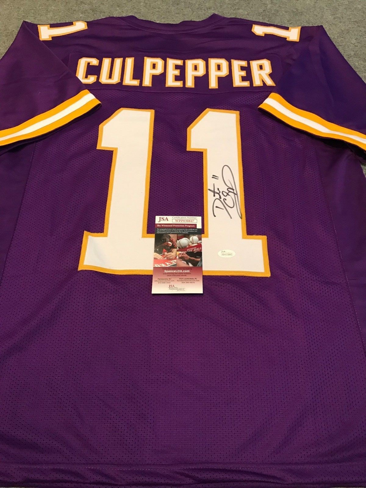 Daunte Culpepper Autographed Signed Minnesota Vikings Jersey Jsa Coa
