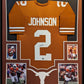 Framed Texas Longhorns Roschon Johnson Autograph Signed Jersey Beckett Holo