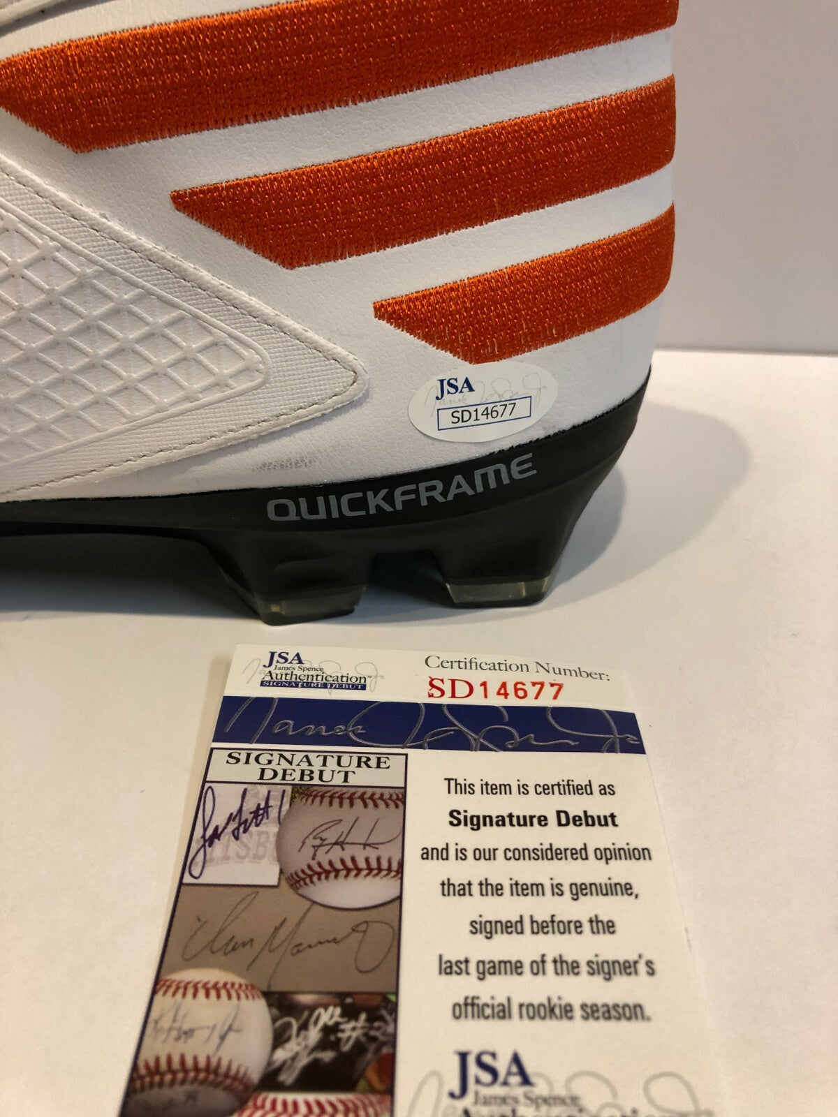 Miami Hurricanes Greg Rousseau Autographed Signed Adidas Cleat Jsa Coa