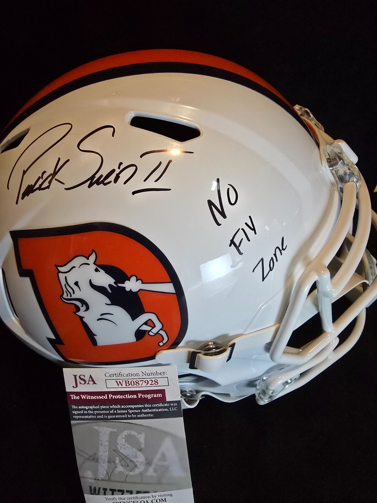 Denver Broncos Pat Surtain Ii Signed Insc Retro Replica Full Size Helmet Jsa