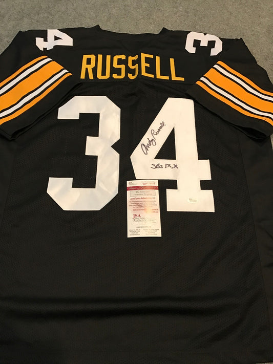 Pittsburgh Steelers Andy Russell Autographed Signed Incscribed Jersey Jsa Coa