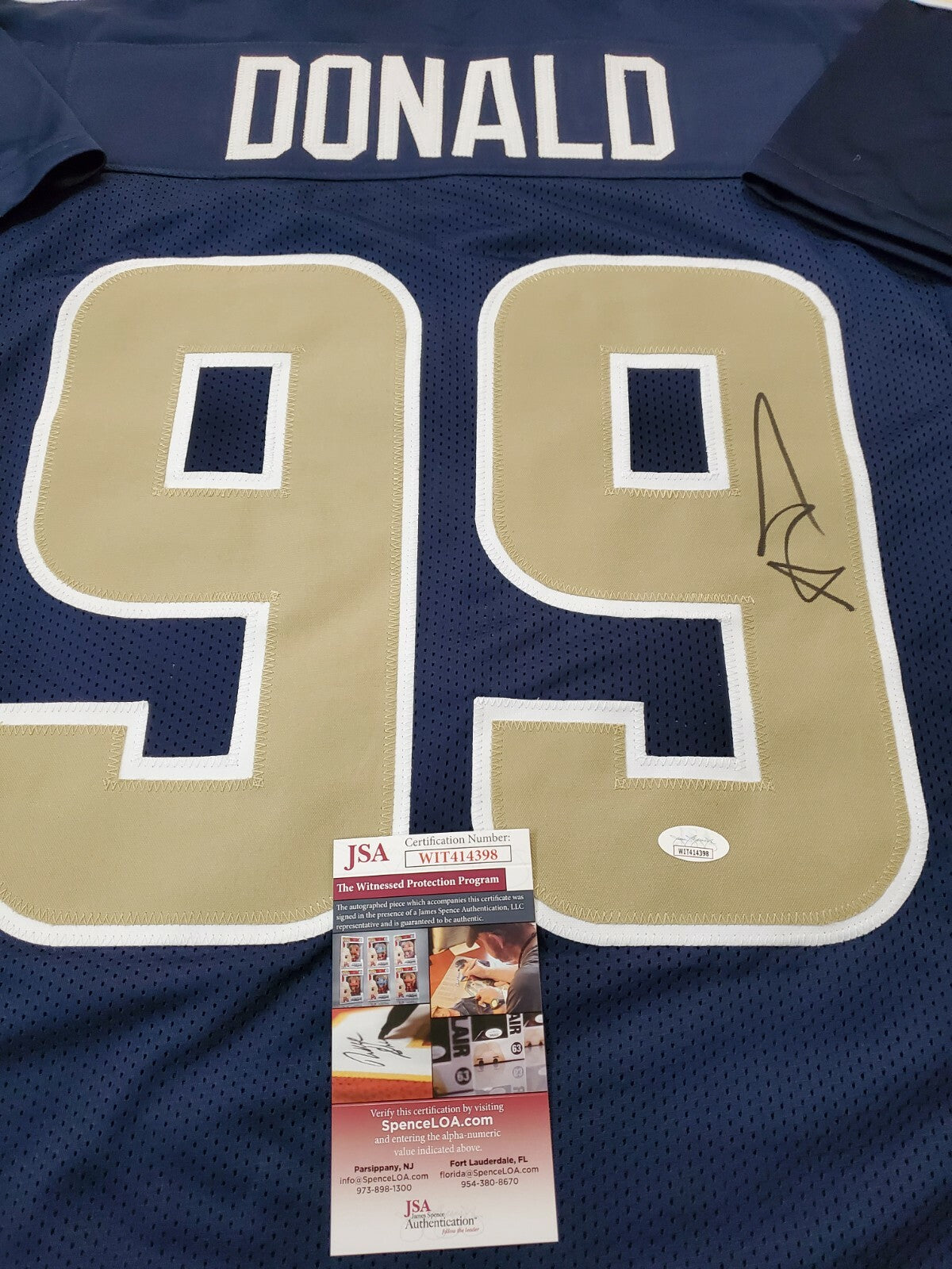 Los Angeles Rams Aaron Donald Autographed Signed Jersey Jsa Coa