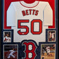 Framed Suede Mookie Betts Autographed Signed Boston Red Sox Jersey Jsa Coa