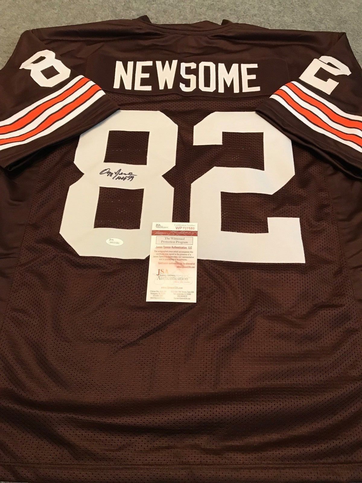 Cleveland Browns Ozzie Newsome Autographed Signed Inscribed Jersey Jsa Coa