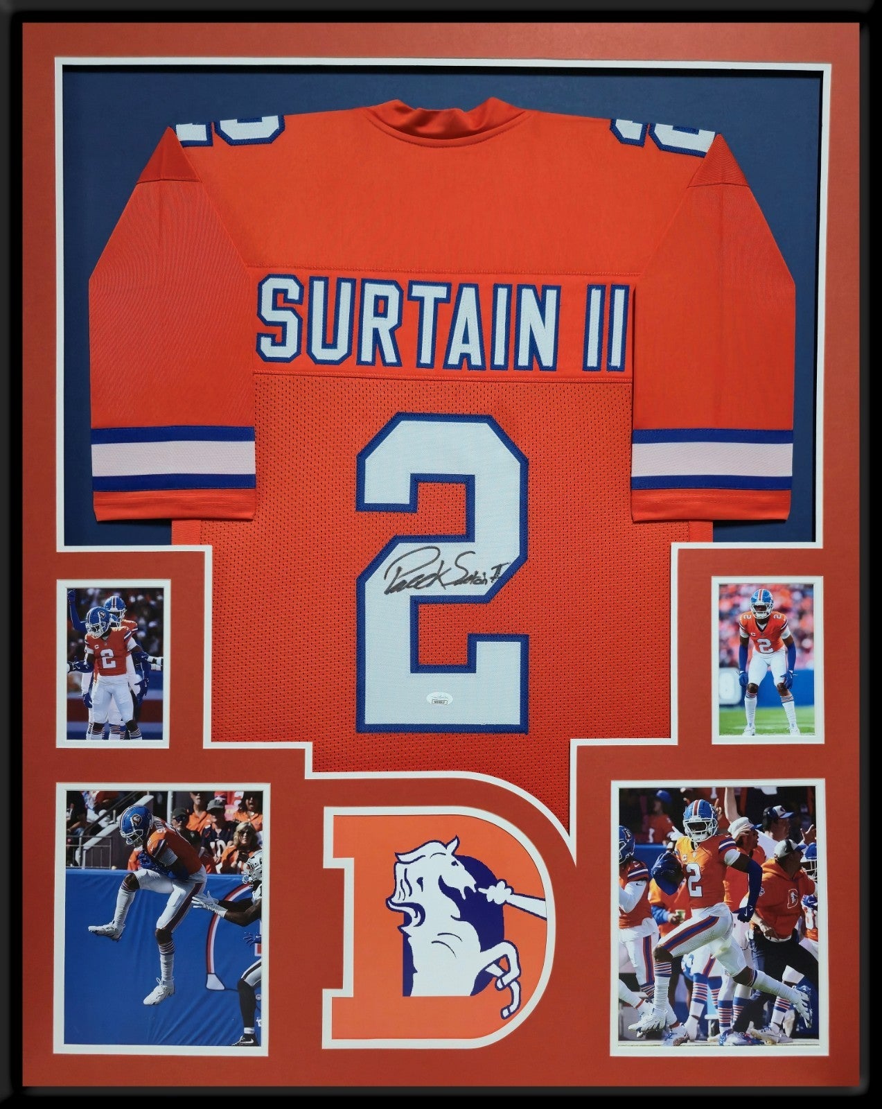 Framed Denver Broncos Pat Surtain Ii Autographed Signed Jersey Jsa Coa
