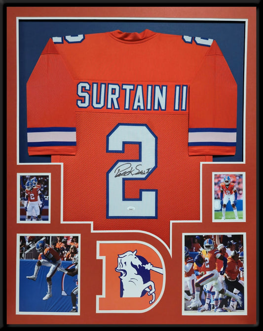 Framed Denver Broncos Pat Surtain Ii Autographed Signed Jersey Jsa Coa