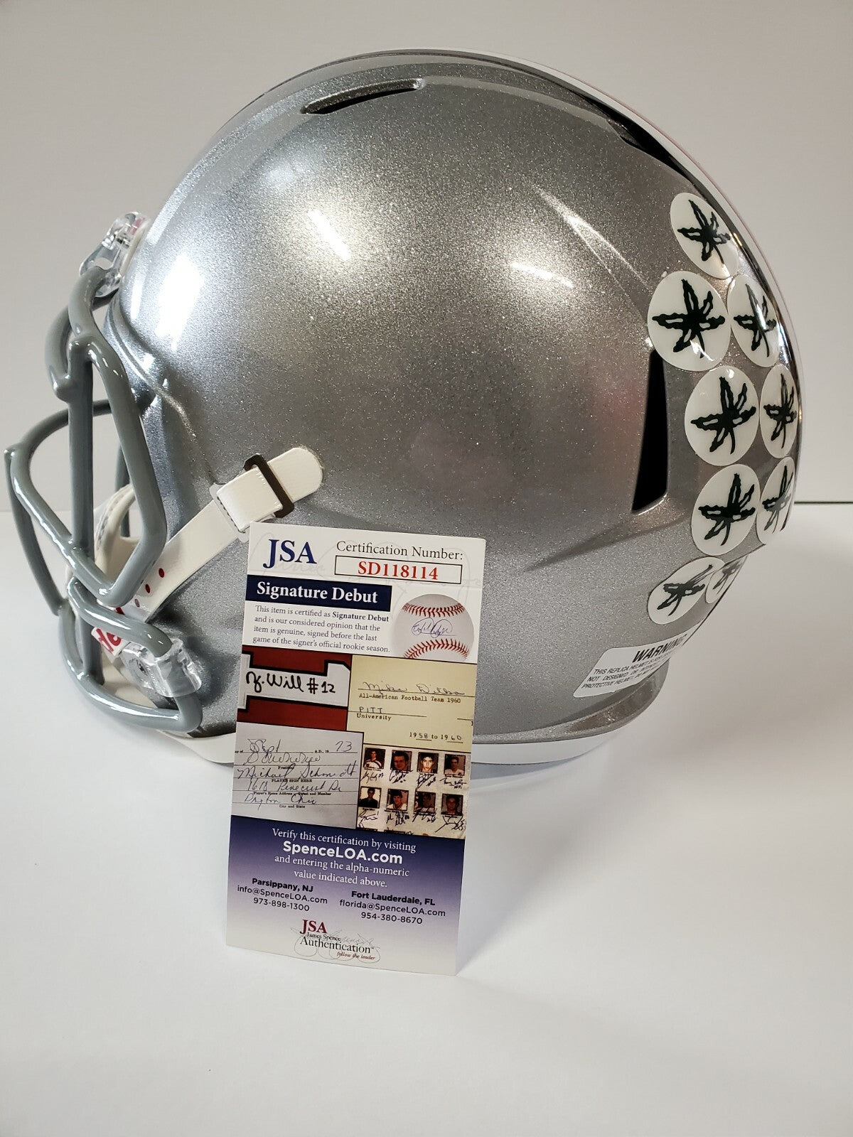 Shaun Wade Autographed Signed Ohio State Buckeyes Full Size Helmet Jsa Debut Coa