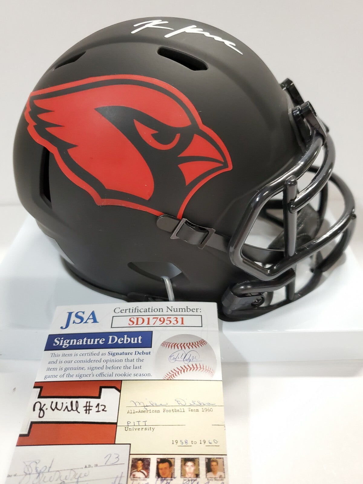 Arizona Cardinals Rondale Moore Autographed Eclipse Mini Helmet Jsa Coa
