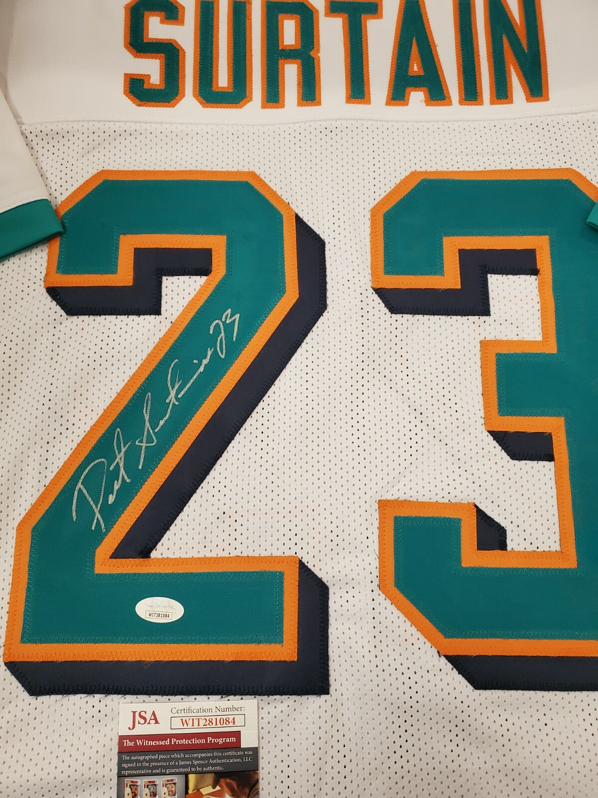 Miami Dolphins Patrick Surtain Autographed Signed Jersey Jsa  Coa