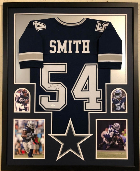 Framed Dallas Cowboys Jaylon Smith Autographed Signed Jersey Jsa Coa