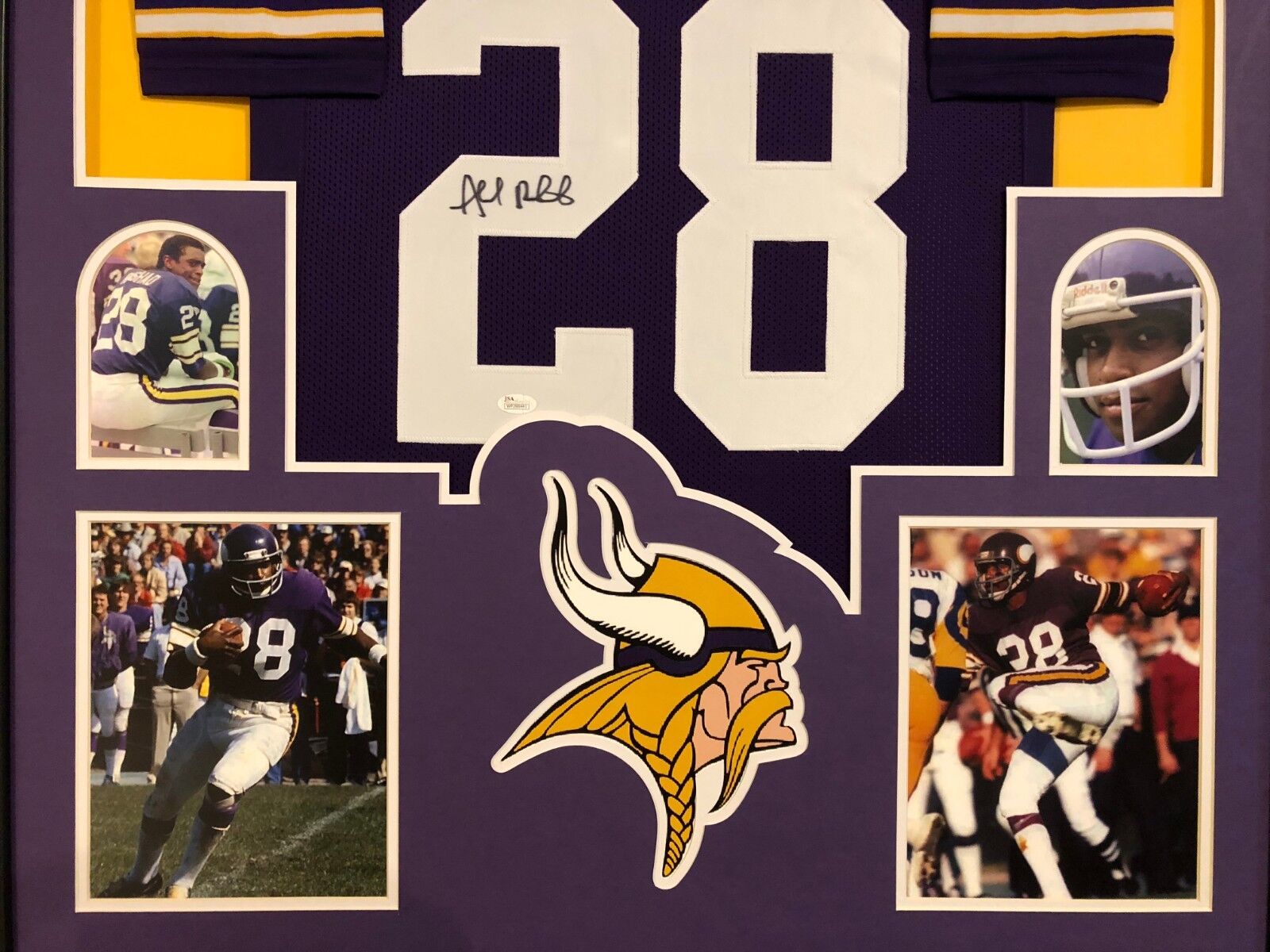 MVP Authentics Framed Minnesota Vikings Ahmad Rashad Autographed Signed Jersey Jsa Coa 450 sports jersey framing , jersey framing