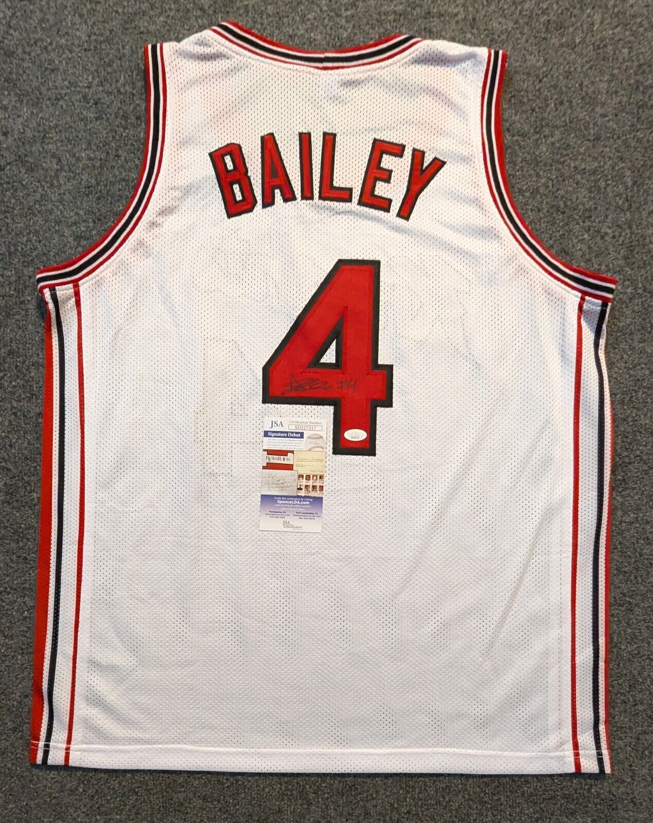 Rutgers Scarlet Knights Airious "Ace" Bailey Autographed Signed Jersey Jsa Coa
