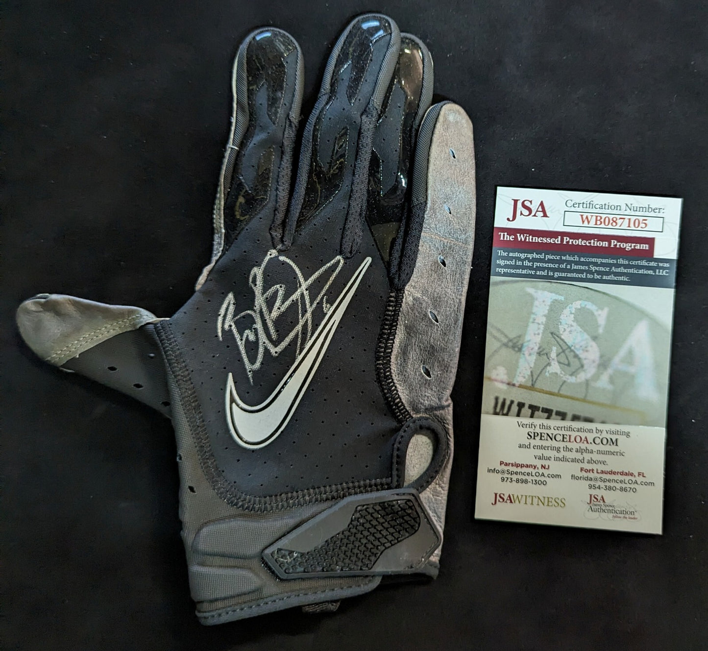 New York Giants Brian Burns Signed Glove Jsa Coa
