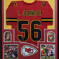 Framed Kansas City Chiefs Derrick Johnson Autographed Inscribed Jersey Psa Coa