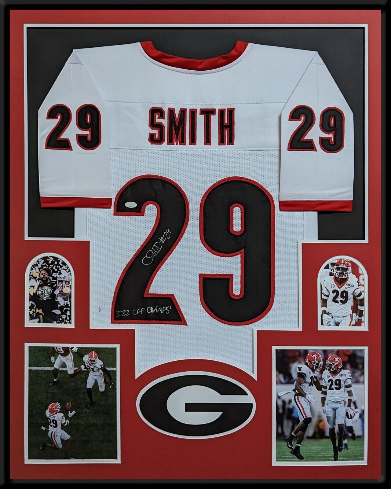 MVP Authentics Framed Georgia Bulldogs Chris Smith Autographed Signed Inscribed Jersey Jsa Coa 382.50 sports jersey framing , jersey framing