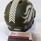 Denver Broncos Damarri Mathis Autographed Salute To Service Mini Helmet Jsa Coa