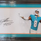 Miami Dolphins Jevon Holland Framed Signed 42X18 Panoramic Photo Jsa Coa