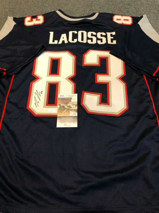 New England Patriots Matt Lacosse Autographed Signed Jersey Jsa  Coa