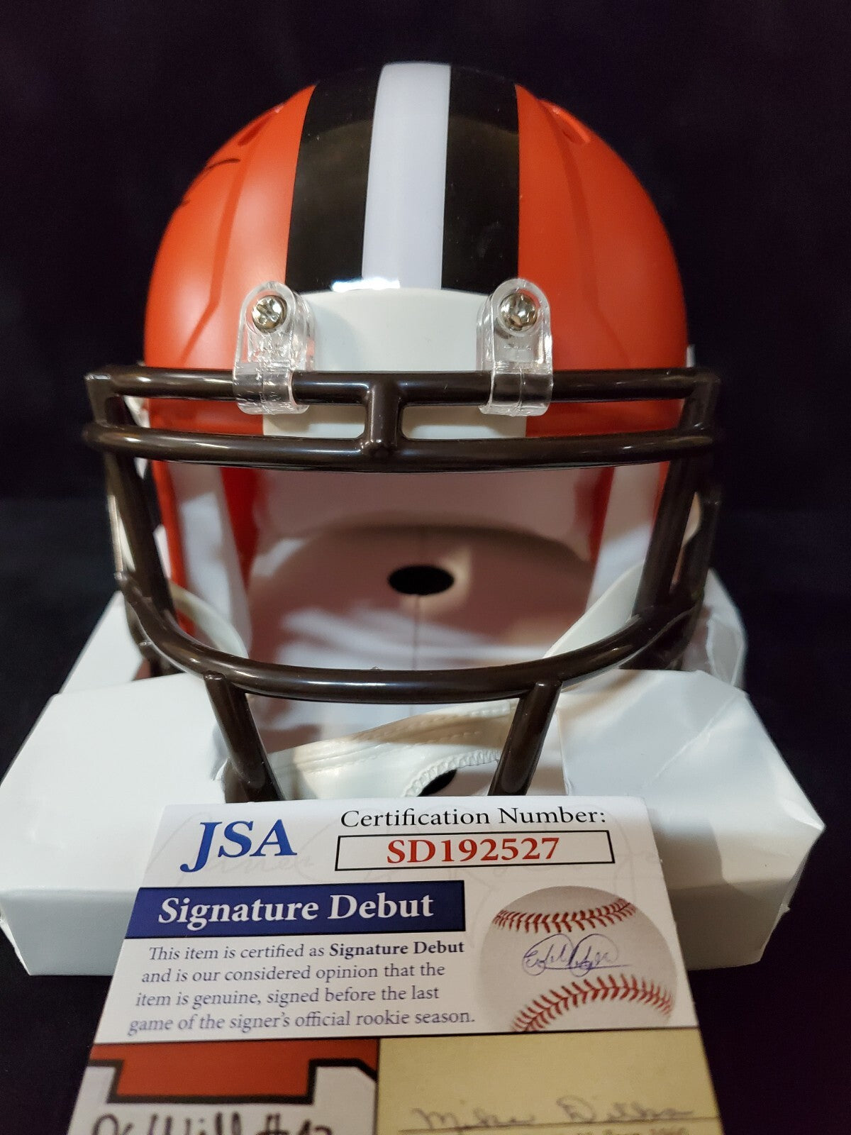 Cleveland Browns Greg Newsome Ii Autographed Signed Speed Mini Helmet Jsa Coa