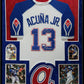 Suede Framed Atlanta Braves Ronald Acuna Jr Autographed Inscribed Jersey Jsa Coa